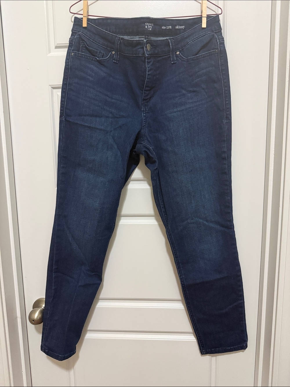 crown & ivy Dark Indigo Skinny Jeans